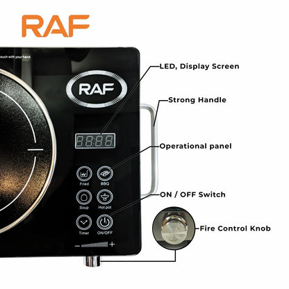 RAF Infrared Cooker & Hot Plate  – Multifunction & Digital Display – 3500W -1 Year Warranty